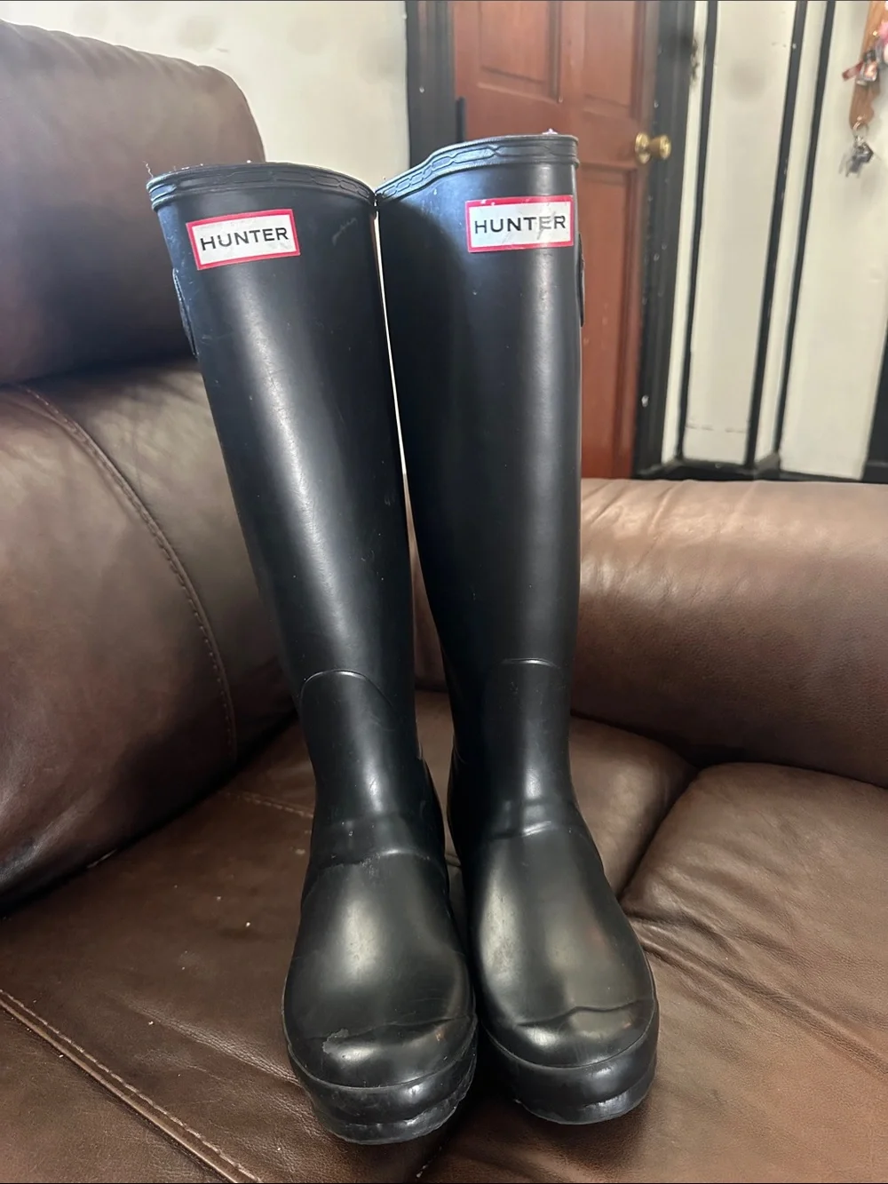 Hunter Black Tall Waterproof Rain Boot